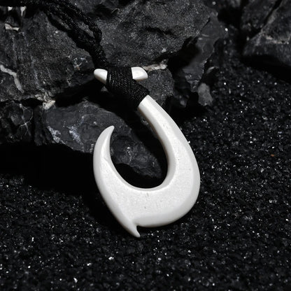 Maori Hook - Handmade Necklace (YAKA Bone)